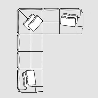 Layout G:  Two Piece Sectional  119" x 95"