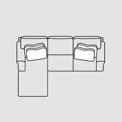 Layout A:  Two Piece Sectional 62" x 87"