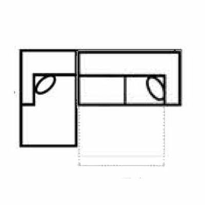 Layout B: Two Piece Full Size Sleeper Sectional 108" x 63"
