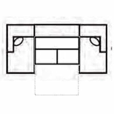 Layout E:  Three Piece Sectional 63" x 132" x 62"