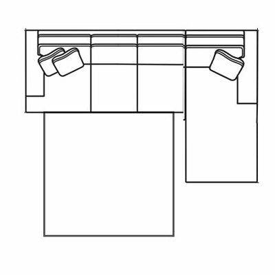 Layout I: Two Piece Sleeper Sectional. 110" x 65" (Size varies due to arm selection)