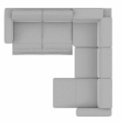 Layout G: Five Piece Sectional 117" x 117" (2 Recliners)