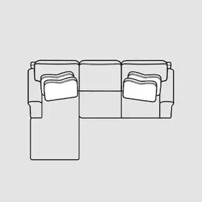 Layout A: Three Piece Sectional 65" x 103"