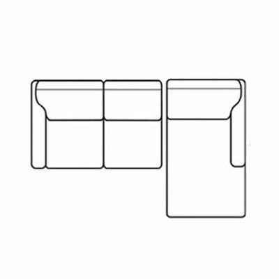 Layout A: Two Piece Sectional 98" x 67"