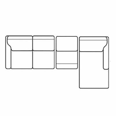 Layout C: Three Piece Sectional  125" x 67