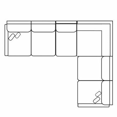 Layout C: Four Piece Sectional. 119" x 92" (Two USB chargers)