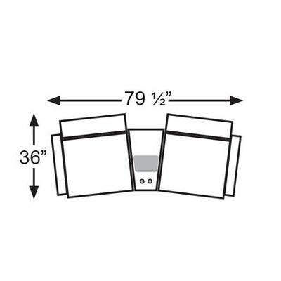 Layout A: Three Piece Home Theater Sectional 79.5" Wide (2 Recliners)
