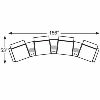 Layout C: Seven Piece Home Theater Sectional 156" Wide (4 Recliners)