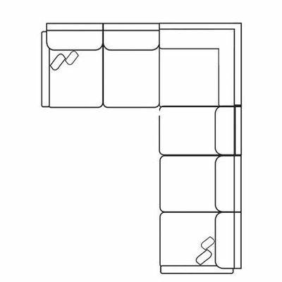 Layout D: Three Piece Sectional 110" x 151"