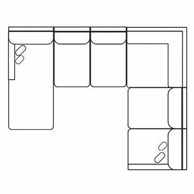 Layout H: Four Piece Sectional 64" x 152" x 110"