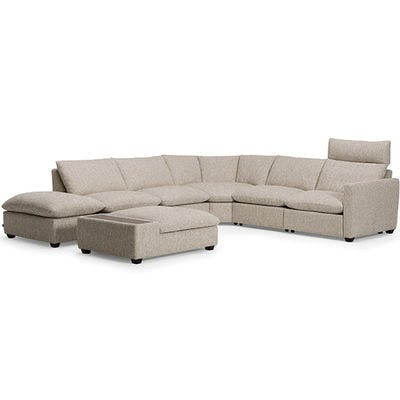 Layout O: Five Piece Sectional. 137" x 116" (Ottoman not included)