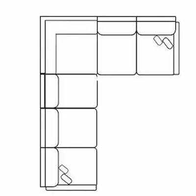 Layout C: Three Piece Sectional 140" x 107"