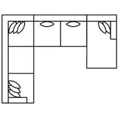 Layout E: Five Piece Sectional 114.5" x 141" x 65.5"
