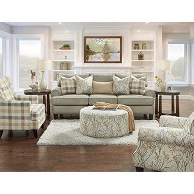 Aspen 4 Piece Living Room (Save $430) Sofa, (2) Chairs & Ottoman
