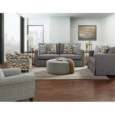 Greystone 5 Piece Living Room (Save $581)  Sofa, Chair and 1/2 (2) Accent Chairs and Cocktail Ottoman