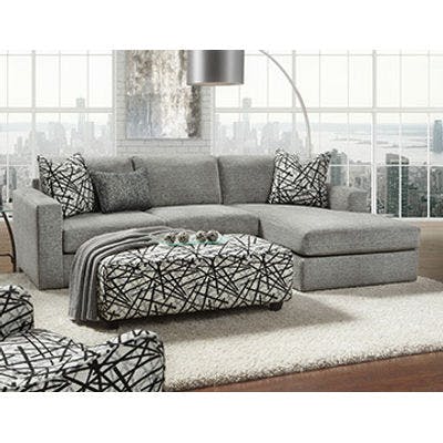 Jessica 3 Piece Living Room (Save $352)  Chaise Sofa, Cocktail Ottoman and Chair