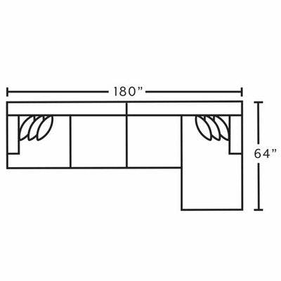 Layout A: Two Piece Sectional 180" x 64"