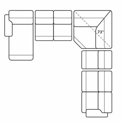 Layout I: Five Piece Sectional 141" x 140"