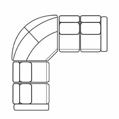 Layout D: Five Piece Reclining Sectional 121" x 121"