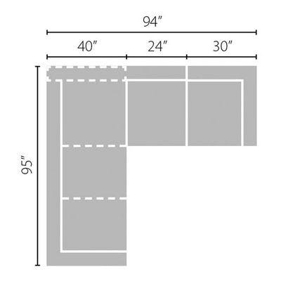 Layout F: Two Piece Sectional - 95" x 94"