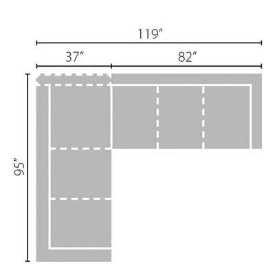 Layout H: Two Piece Sectional - 95" x 119"