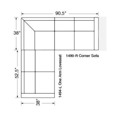 Two Piece Sectional (90.5" x 90.5)