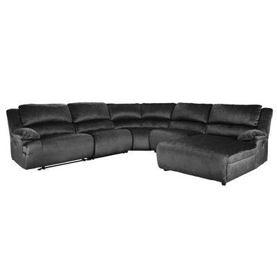 Layout D: Five Piece Power Reclining Sectional (Chaise Right) 146" x 131"
