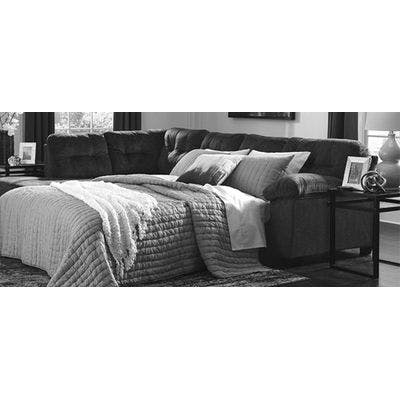 Layout A:  Two Piece RAF Sleeper Sectional (Sleeper Right Side) - 85" x 124"