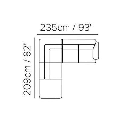 Layout D:  Two Piece Sectional  - 82" x 93"