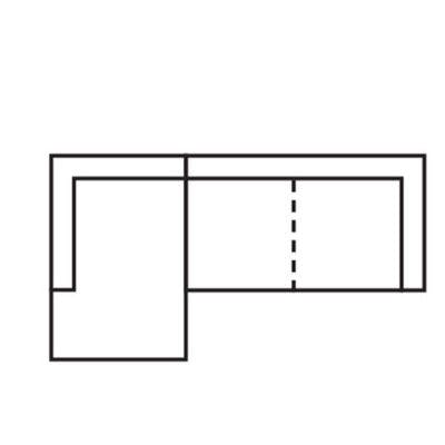 Layout C:  Two Piece Chaise Sectional (Chaise Left Side) - 65" x 93"