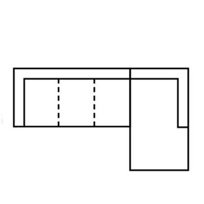 Layout F:  Two Piece Sectional (Chaise Right Side) 118" x 65"