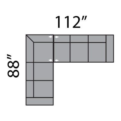Layout A: Two Piece Sectional 88" x 112"