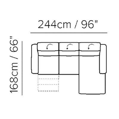 Layout A: Two Piece Sectional - 66" x 96"