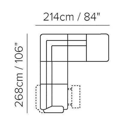 Layout A:  Two Piece Reclining Sectional - 106" x 84"