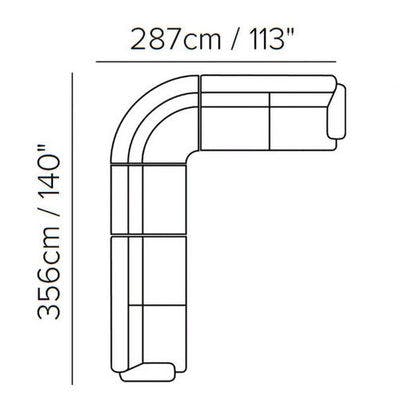 Layout E: Four Piece Sectional - 140" x 113"