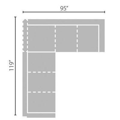 Layout I: Two Piece Sectional - 119" x 95"