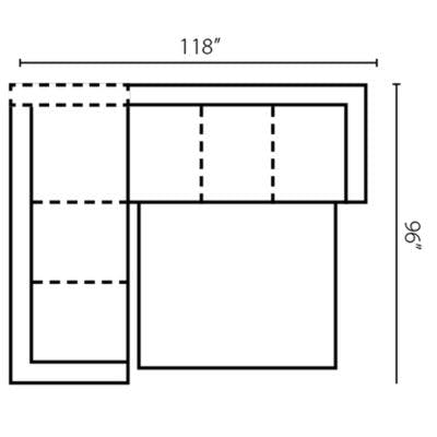 Layout B: Two Piece Sleeper Sectional 96" x 118"