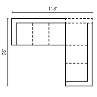 Layout B:  Two Piece Sectionals 118" x 96"