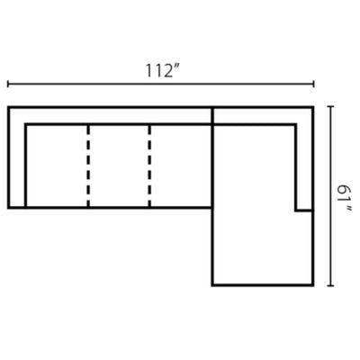 Layout C: Two Piece Sectional 112" x 61"
