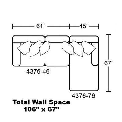 Layout D: Two Piece Sectional 106" x 67"