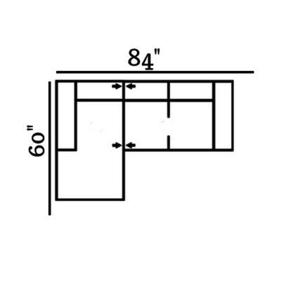 Layout A: Two Piece Sectional 60" x 84"
