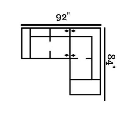 Layout H: Two Piece Sectional 92" x 84"