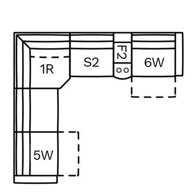 Layout D:  Five Piece Reclining Sectional
