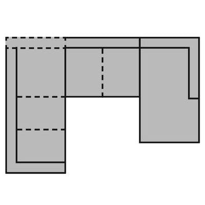 Layout E: Three Piece Sectional 98" X 125" X 66"