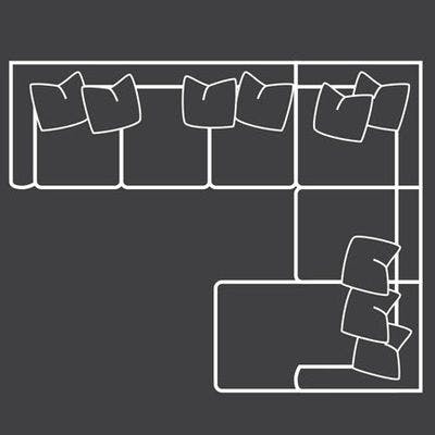 Layout G:  Four Piece Sectional 126" x 102"