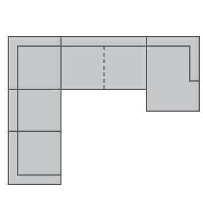 Layout D: Four Piece Sectional 128" x 163" x 66"