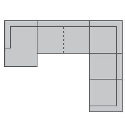 Layout E: Four Piece Sectional 66" x 163" x 128"