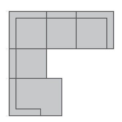 Layout F: Three Piece Sectional 66" x 125" x 86"