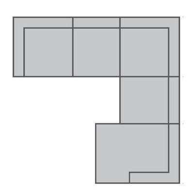 Layout G: Three Piece Sectional 86" x 125" x 66"