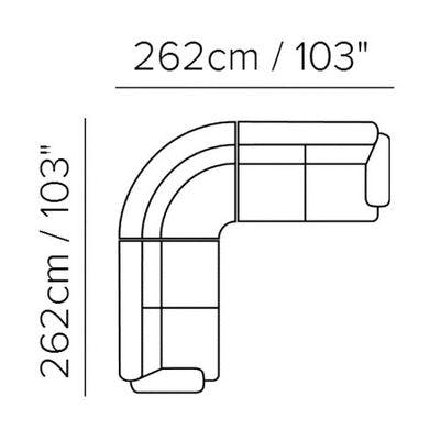 Layout A:  Three Piece Sectional - 103" x 103"